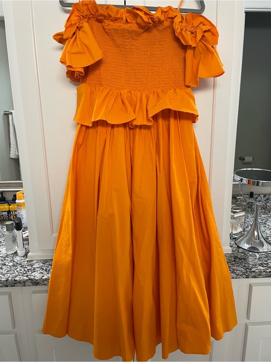 Toccin Dresses & Skirts - Toccin x RTR Orange Ruffle Off-Shoulder Formal Dress